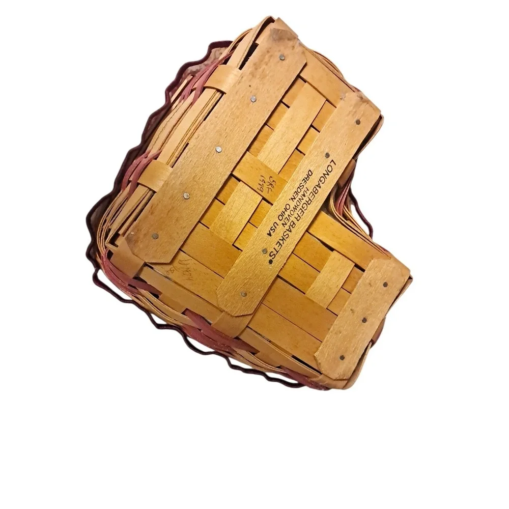 Longaberger 1999‎ Large Heart Lid Basket Combo Liner